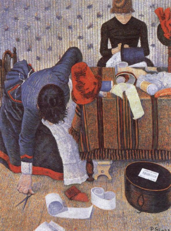 Paul Signac Two Milliners Rue du Caire oil painting image